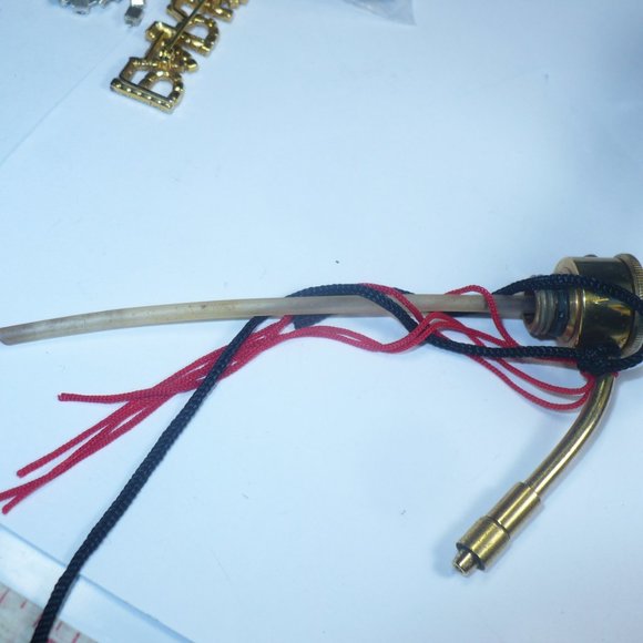 VINTAGE Triangle De Vilbiss Crystal PERFUME BOTTLE Brass Atomizer - Picture 6 of 9